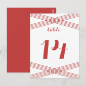 Red Modern Deko Table Postcard Postkarte (Vorne/Hinten)