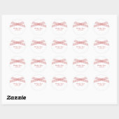 Red Modern Deko Wedding Stickers (Blatt)