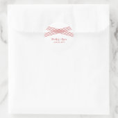 Red Modern Deko Wedding Stickers (Tasche)