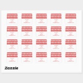 Red Modern Deko Wedding Stickers (Blatt)