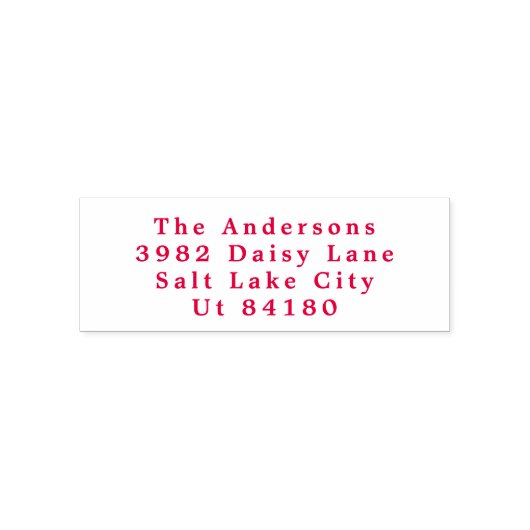 Red Modern Einfache Schlichte Weihnachtsfeier Rück Permastempel (Design)