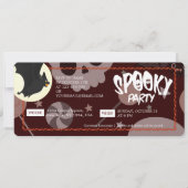Red Modern & Elegante Halloween Spooky Party Ticke Save The Date (Vorderseite)