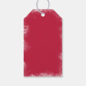 Red Modern Elegante Holly Berries Weihnachten Geschenkanhänger (Rückseite)