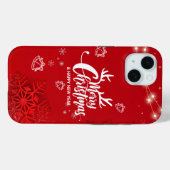 Red Modern Frohe Weihnachten Case-Mate iPhone Hülle (Rückseite (Horizontal))