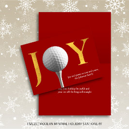 Red Modern Golf Joy & Peace Falten Weihnachten