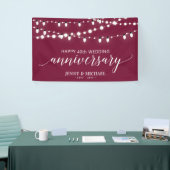 Red Modern Happy 40. Wedding Anniversary Banner (Messeveranstaltung)