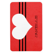 Red Modern Heart Flexi Magnet (Vertikal)