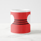 Red Modern Heart Jumbo Tasse (Vorderseite)