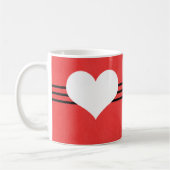 Red Modern Heart Tasse (Links)