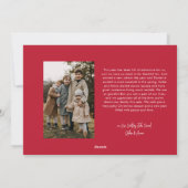 Red Modern Lettering Five Foto Frohe Weihnachten (Rückseite)