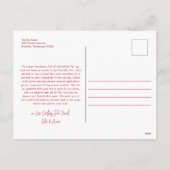 Red Modern Lettering Five Foto Frohe Weihnachten (Rückseite)