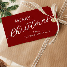 Red Modern Minimalistisch frohe Weihnachten