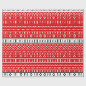 Red Modern Mudcloth Pattern Geschenkpapier (Flach)
