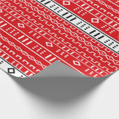 Red Modern Mudcloth Pattern Geschenkpapier (Ecke)