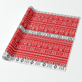 Red Modern Mudcloth Pattern Geschenkpapier (Ungerollt)