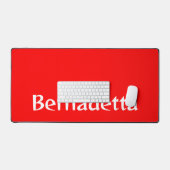 Red Modern Name | Elegant Trendy Minimalistisch Schreibtischunterlage (Tastatur & Maus)