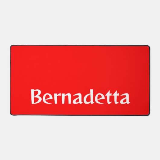 Red Modern Name | Elegant Trendy Minimalistisch Schreibtischunterlage (Vorderseite)
