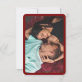 Red Modern Photo RSVP Insert QR Code Karte (Rückseite)