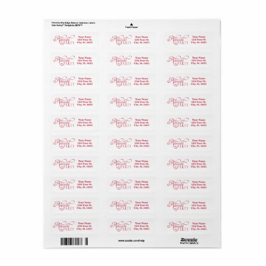 Red, Modern Retirement Address Labels (Vorne)