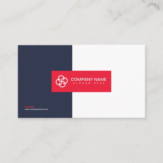 Red Modern Simple Beruflich QR Code Scannable Visitenkarte (Vorderseite)