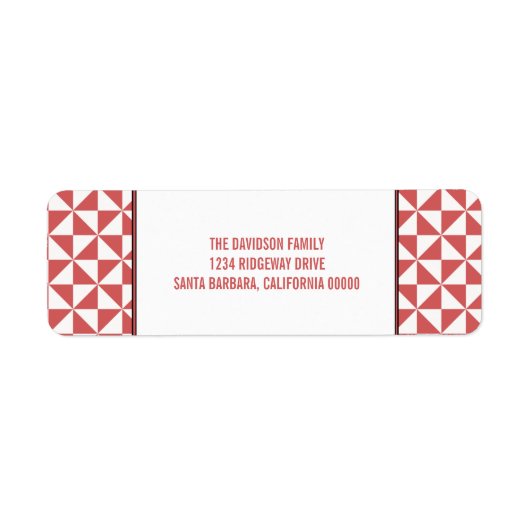 Red Modern Triangle - Adressbücher (Vorne)