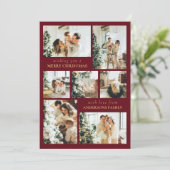 Red Modern Typografy Foto Collage Weihnachten (Stehend Vorderseite)