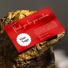 Red Modern Vielen Dank für Ihren Einkauf