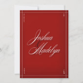 Red Modern Wedding Einladung Template (Vorderseite)