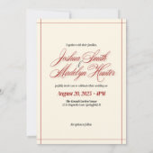 Red Modern Wedding Einladung Template (Rückseite)