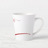 Red Modern White Accent Latte Milchtasse (Rechts)