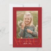 Red Modern XOXO Foto Klasse Valentine Karte (Vorderseite)