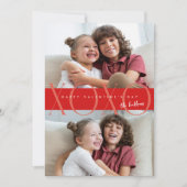 Red Modern XOXO Foto Valentinstag Feiertagskarte (Vorderseite)