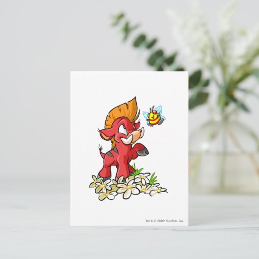 Red Moehog und Buzz Postkarte (Stehend Vorderseite)