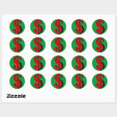 Red Money Runder Aufkleber (Blatt)