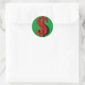 Red Money Runder Aufkleber (Tasche)