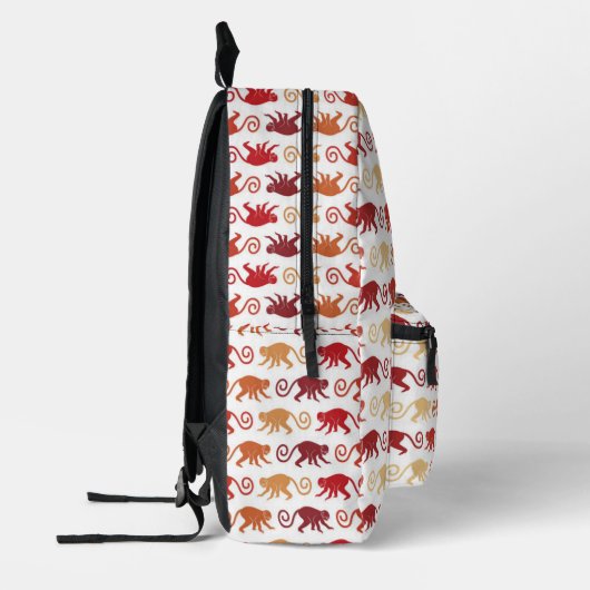 Red Monkeys Pattern Bedruckter Rucksack (Links)