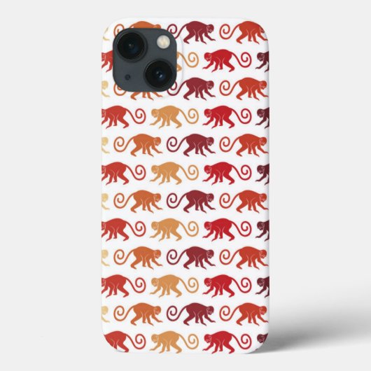 Red Monkeys Pattern Case-Mate iPhone Hülle (Rückseite)