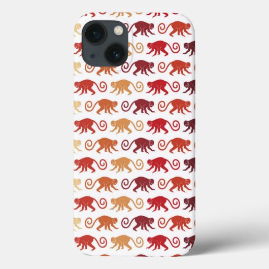 Red Monkeys Pattern Case-Mate iPhone Hülle (Rückseite)
