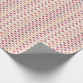 Red Monkeys Pattern Geschenkpapier (Ecke)