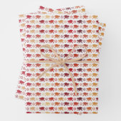 Red Monkeys Pattern Geschenkpapier Set (Beispiel)