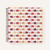 Red Monkeys Pattern Notizblock (Vorderseite)