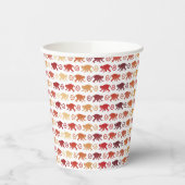 Red Monkeys Pattern Pappbecher (Links)