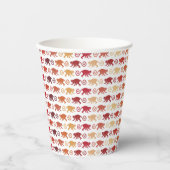 Red Monkeys Pattern Pappbecher (Vorderseite)