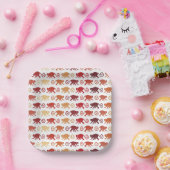 Red Monkeys Pattern Pappteller (Party)