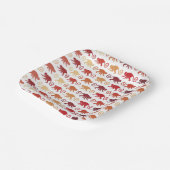 Red Monkeys Pattern Pappteller (Gewinkelt)