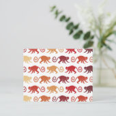 Red Monkeys Pattern Postkarte (Stehend Vorderseite)