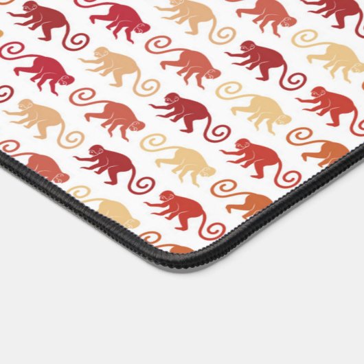 Red Monkeys Pattern Schreibtischunterlage (Ecke)
