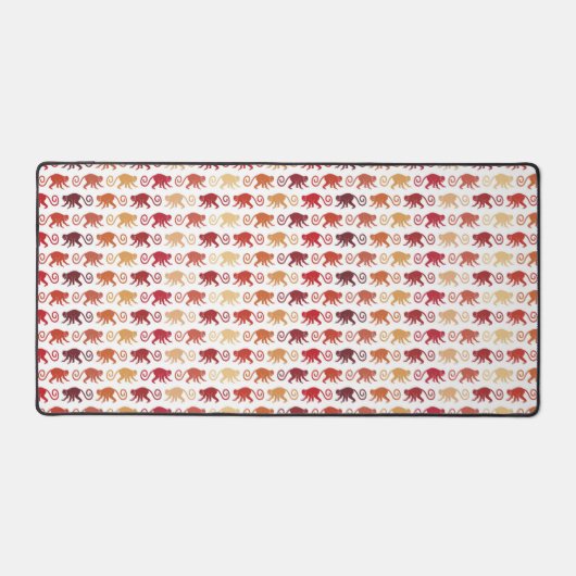 Red Monkeys Pattern Schreibtischunterlage (Vorderseite)