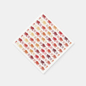 Red Monkeys Pattern Serviette (Ecke)