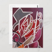 ''Red monochromatic'' Postkarte (Vorne/Hinten)